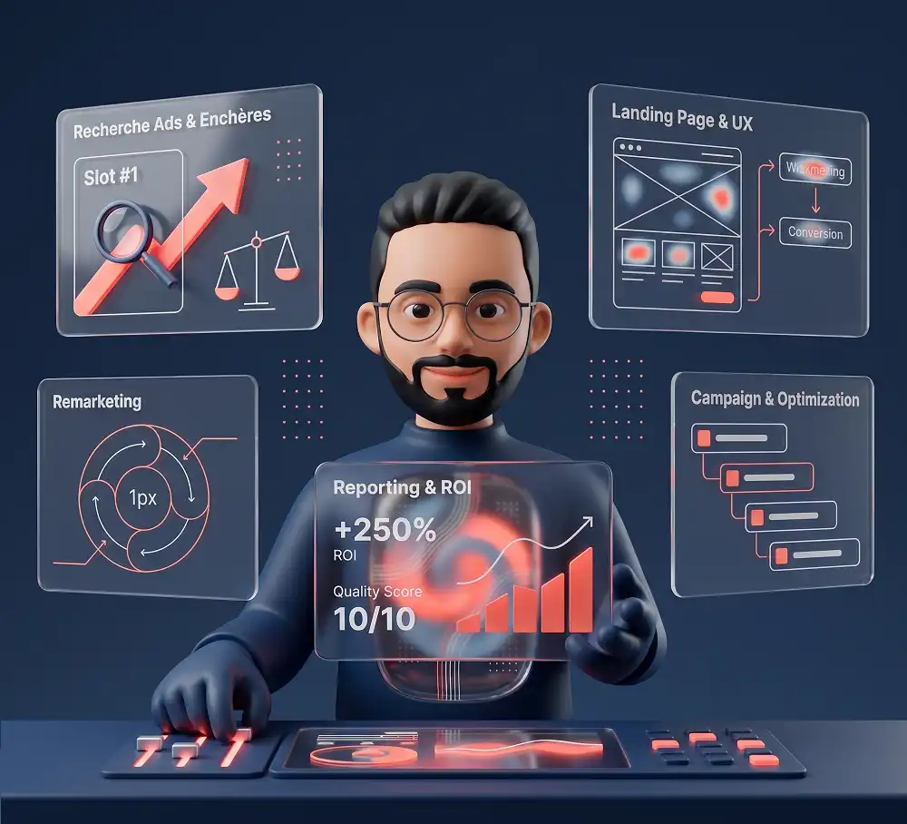 Audit de campagne Google Ads et optimisation de landing page par NassimSEO au Maroc.